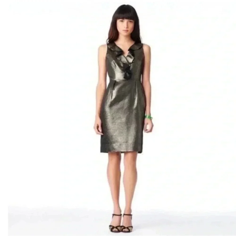 Kate Spade ♠️ metallic gold dress size 14